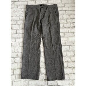 Theory Men's 34 X 30 Gray Twill Wool Blend Button Fly Pants